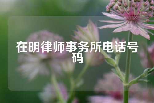 在明律师事务所电话号码