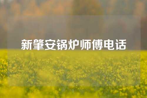 新肇安锅炉师傅电话