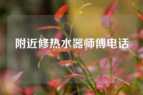 附近修热水器师傅电话