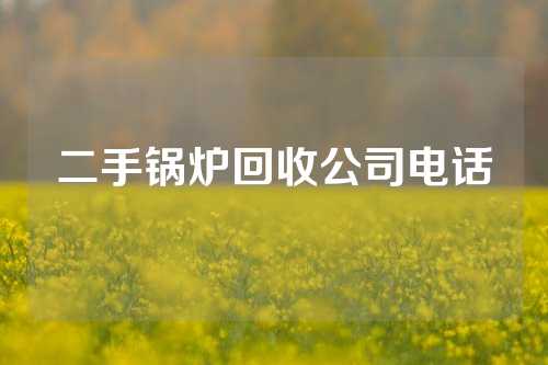 二手锅炉回收公司电话