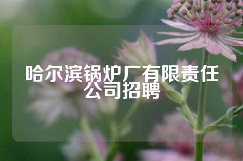 哈尔滨锅炉厂有限责任公司招聘