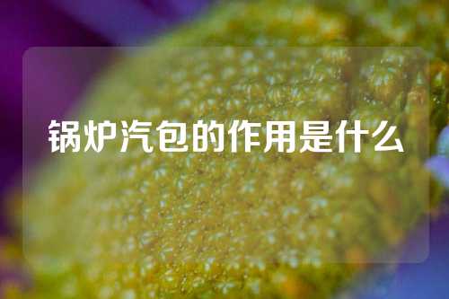 锅炉汽包的作用是什么