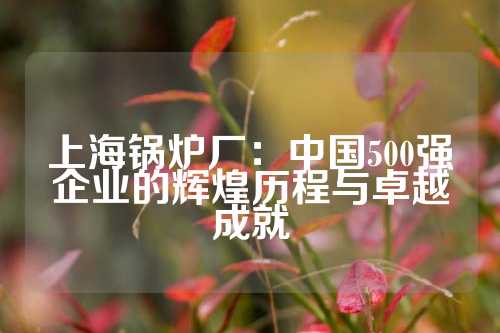 上海锅炉厂：中国500强企业的辉煌历程与卓越成就