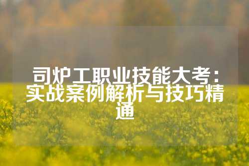 司炉工职业技能大考：实战案例解析与技巧精通