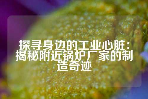 探寻身边的工业心脏：揭秘附近锅炉厂家的制造奇迹