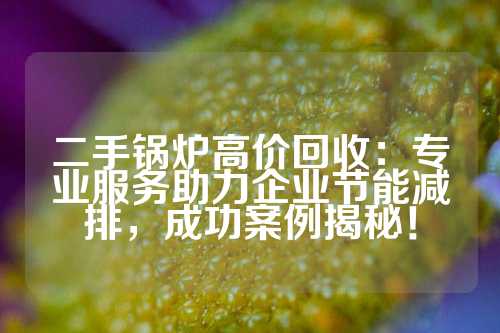 二手锅炉高价回收：专业服务助力企业节能减排，成功案例揭秘！