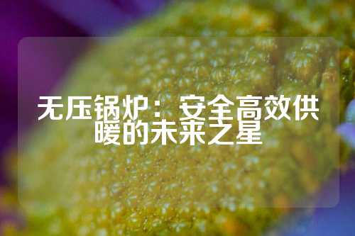 无压锅炉：安全高效供暖的未来之星
